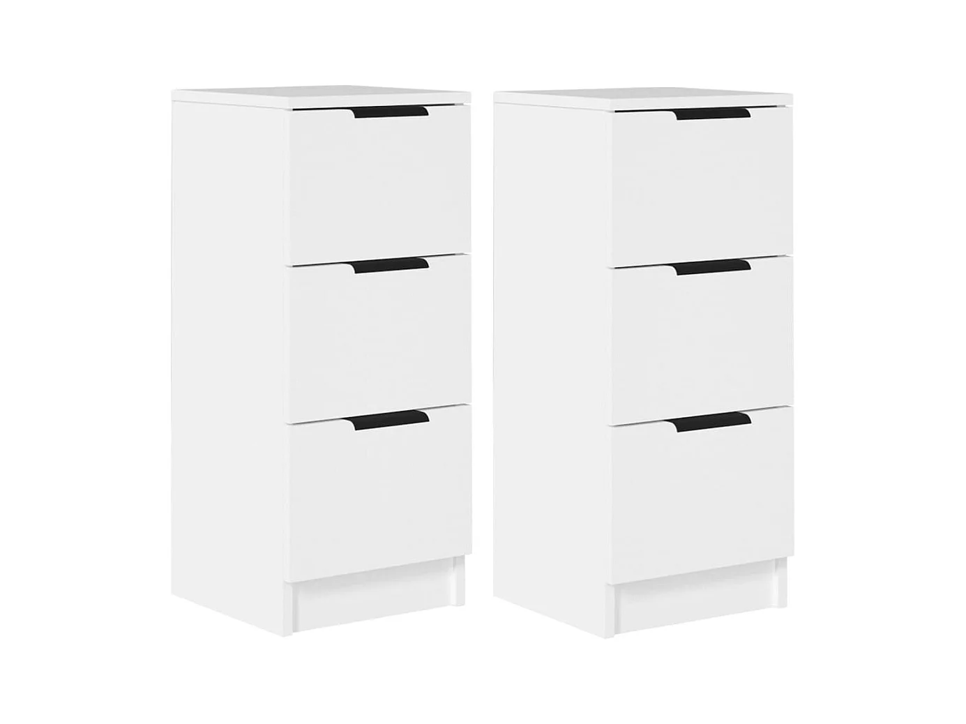 Buffets | Bahuts | Meuble de rangement 2 pcs blanc 30x30x70 cm bois d'ingénierie