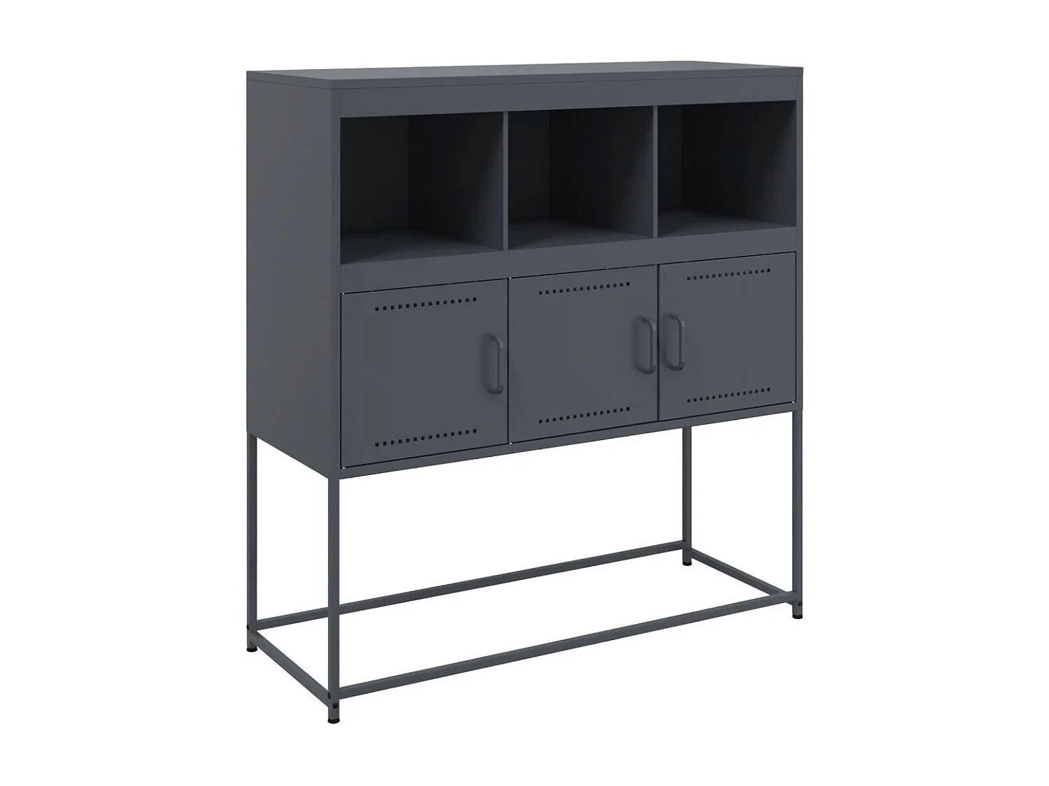 Buffet | Bahut | Meuble de rangement anthracite 100,5x39x107 cm acier