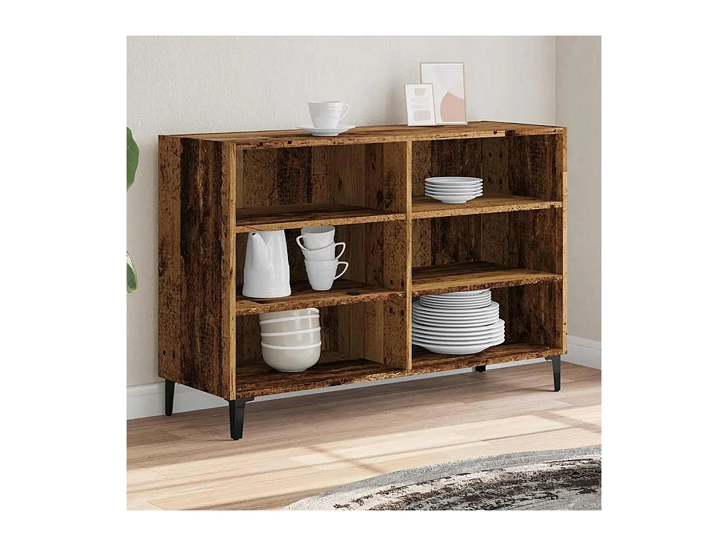 Buffet | Bahut | Meuble de rangement vieux bois 103,5x35x70 cm bois d'ingénierie