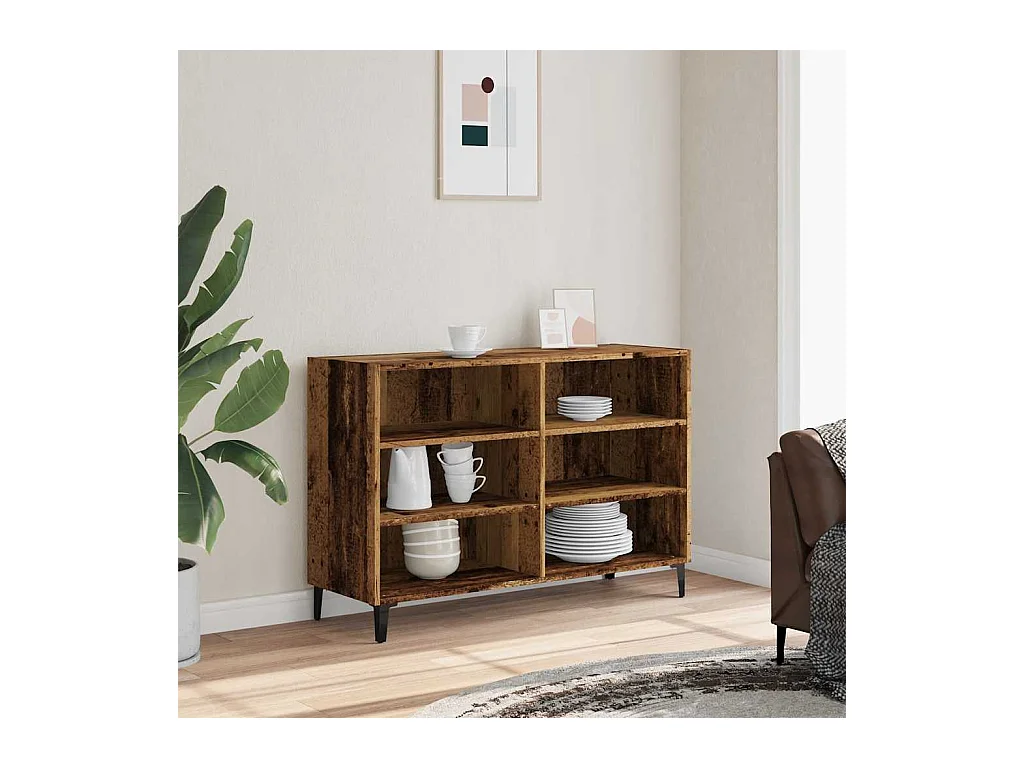 Buffet | Bahut | Meuble de rangement vieux bois 103,5x35x70 cm bois d'ingénierie