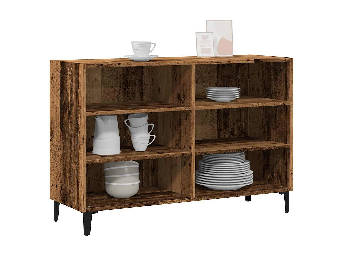 Buffet | Bahut | Meuble de rangement vieux bois 103,5x35x70 cm bois d'ingénierie
