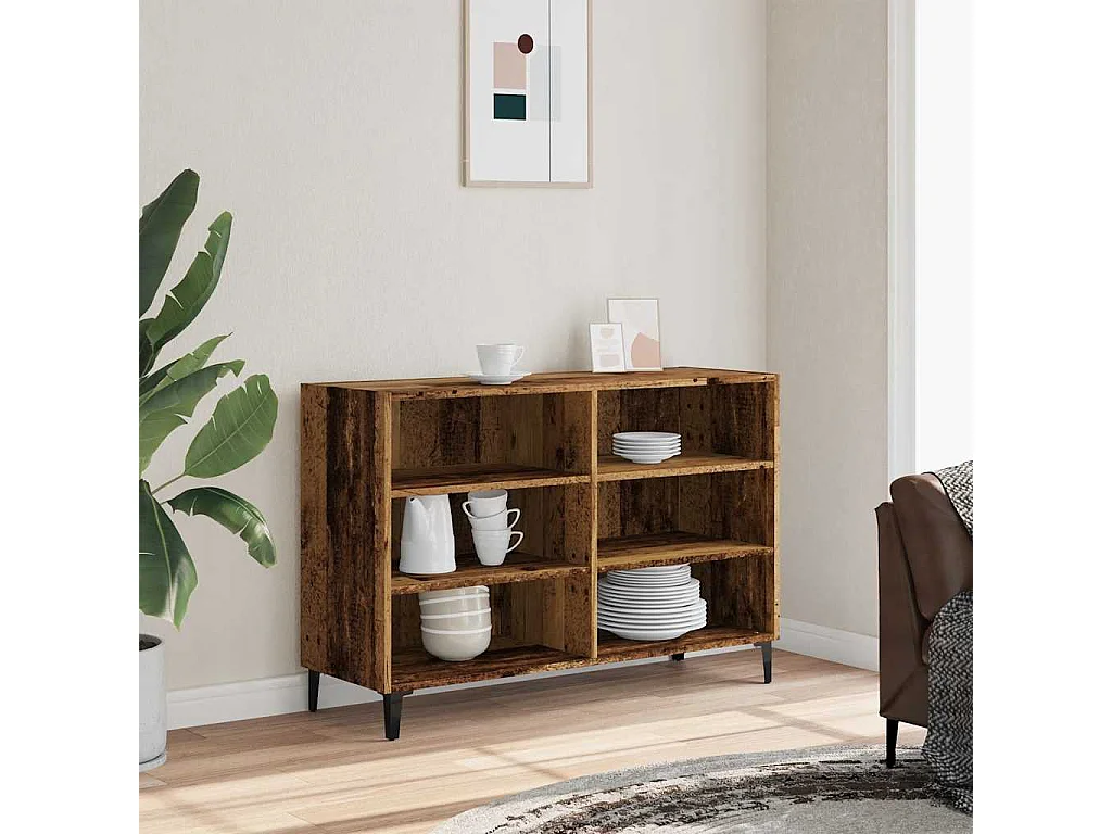 Buffet | Bahut | Meuble de rangement vieux bois 103,5x35x70 cm bois d'ingénierie