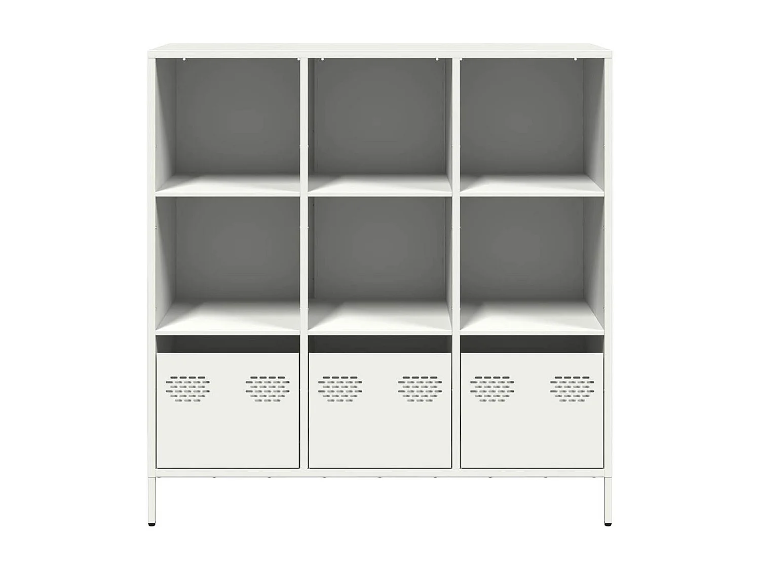 Credenza | Buffet | Armadio Bianca 101,5x39x103,5 cm in Acciaio