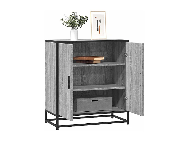 Buffet | Bahut | Meuble de rangement sonoma gris 68x35x76 cm bois d'ingénierie et métal