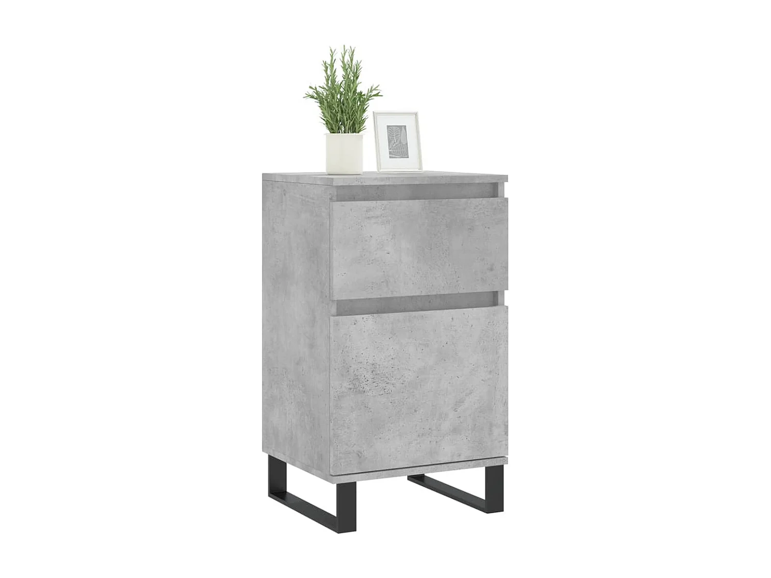 Buffets | Bahuts | Meuble de rangement 2 pcs gris béton 40x35x70 cm bois d'ingénierie