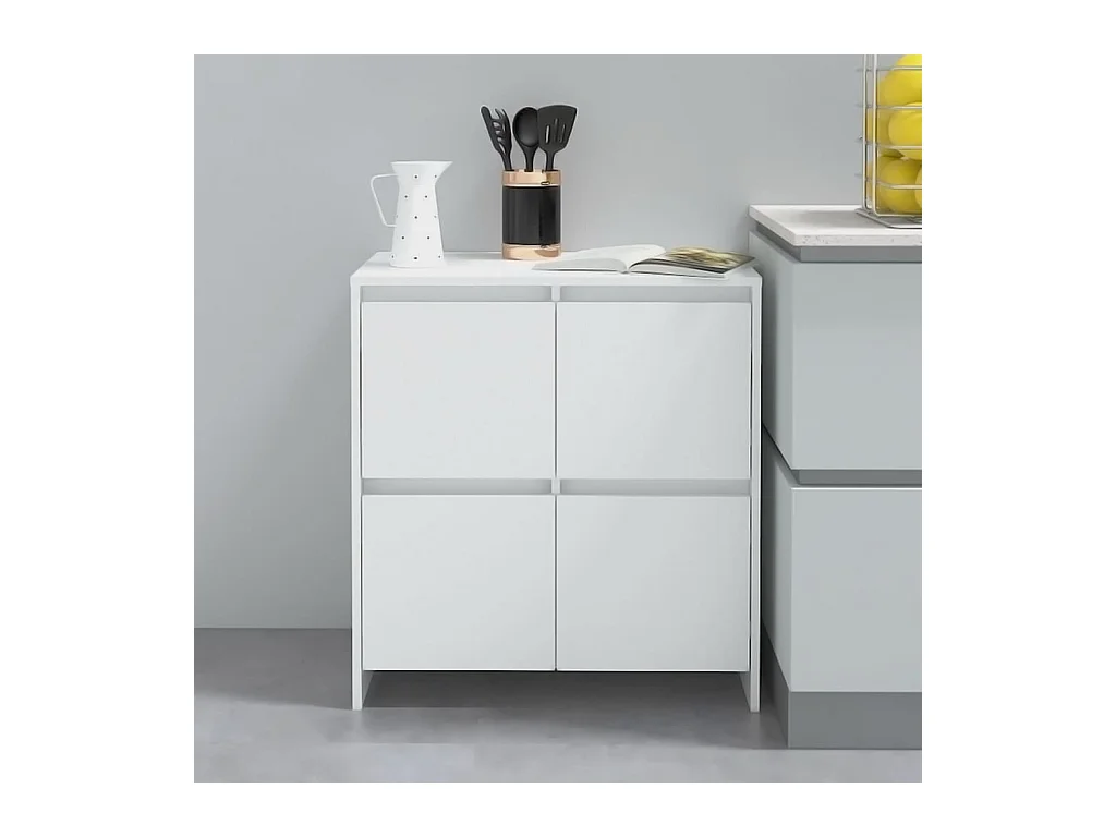 Credenza | Buffet | Armadio Bianca 70x41x75 cm in Truciolato