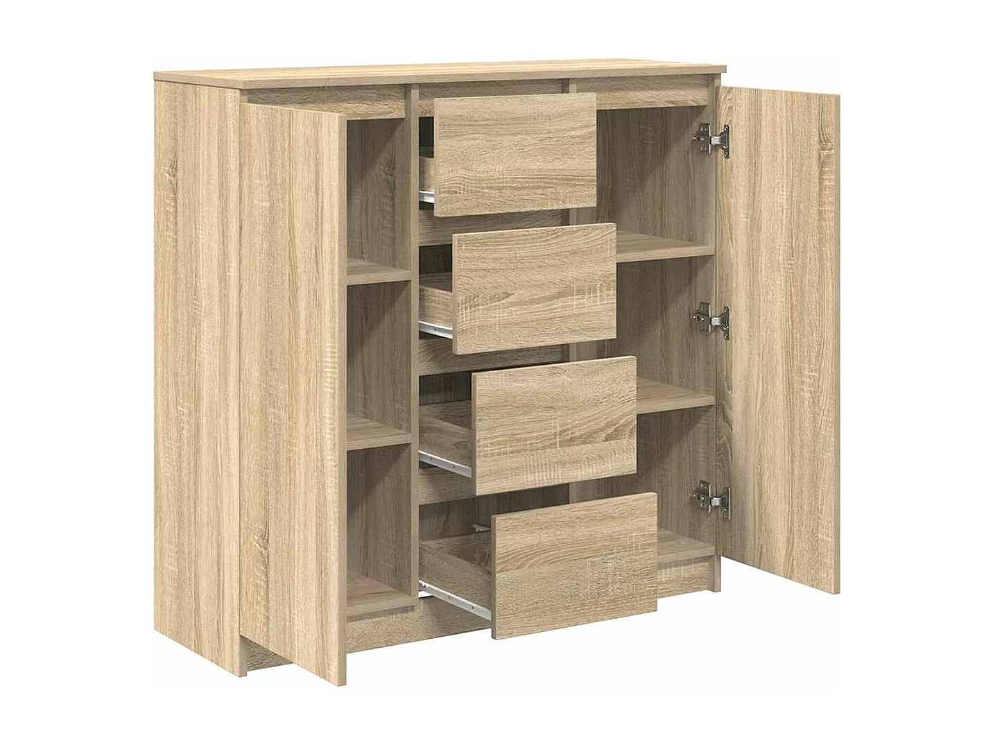 Buffet | Commode à tiroir | Meuble de rangement et tiroirs chêne sonoma 100,5x35x98,5 cm bois ingénierie