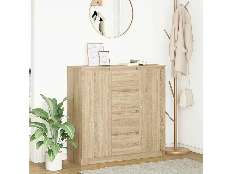 Buffet | Commode à tiroir | Meuble de rangement et tiroirs chêne sonoma 100,5x35x98,5 cm bois ingénierie