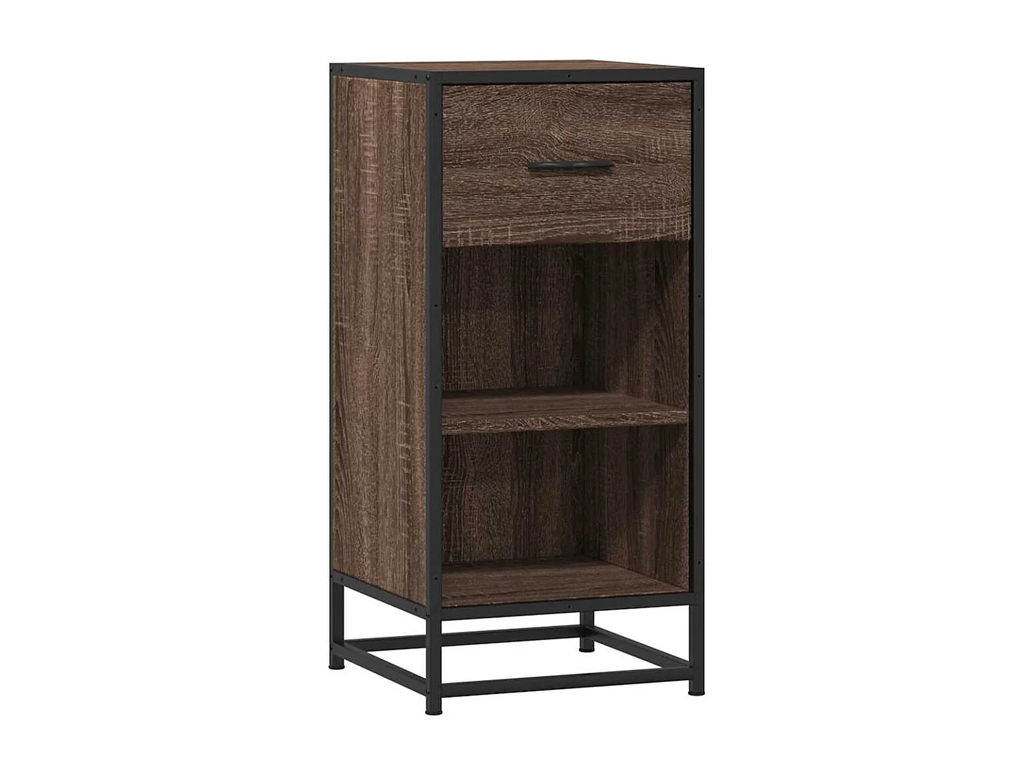 Buffet | Bahut | Meuble de rangement chêne marron 35,5x35x76 cm bois d'ingénierie et métal