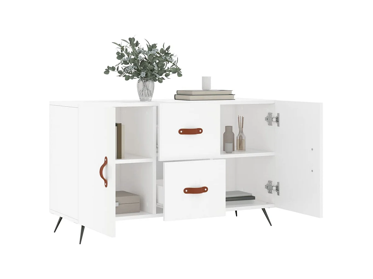 Buffet | Bahut | Meuble de rangement blanc 100x36x60 cm bois d'ingénierie