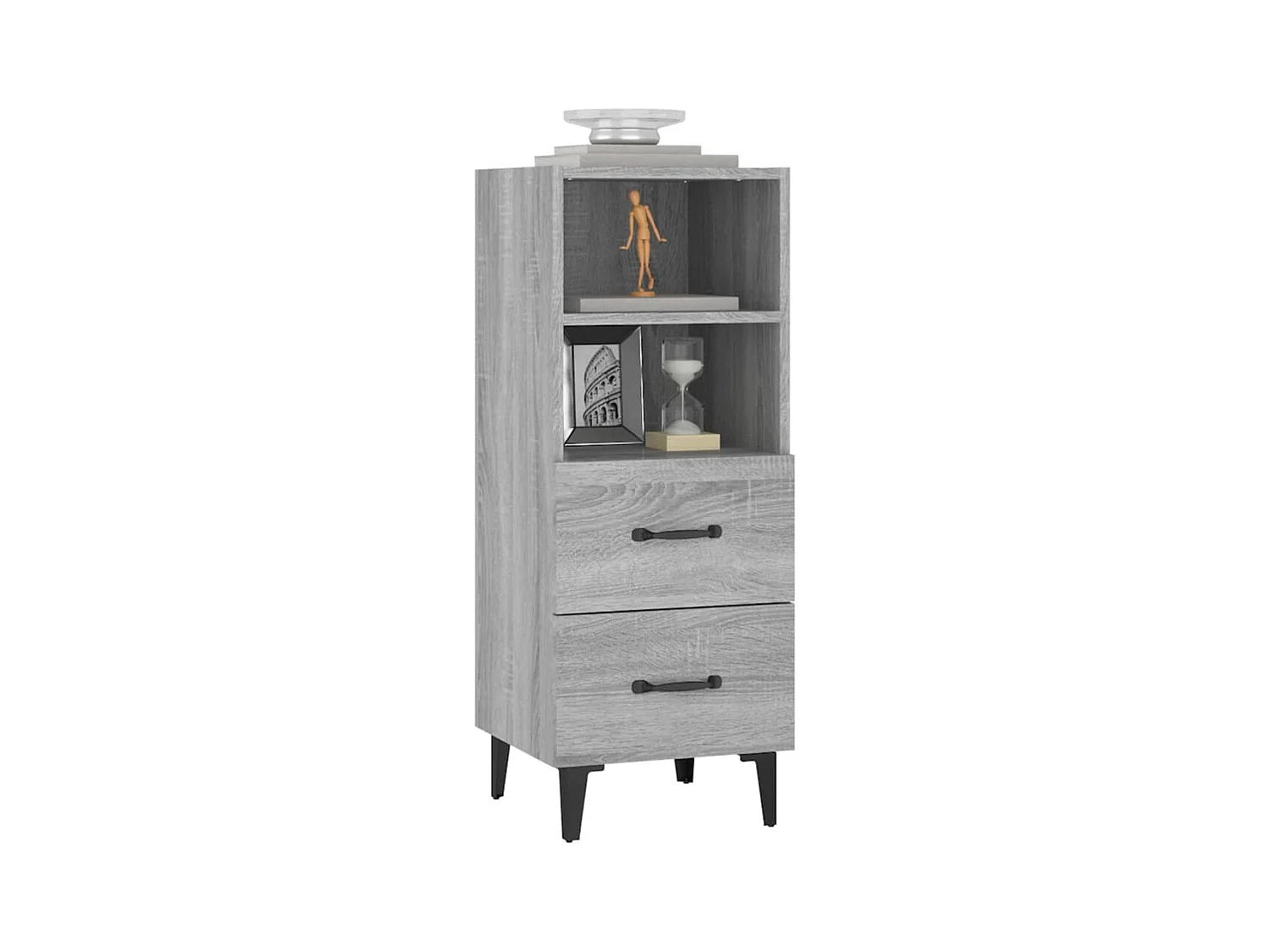 Buffet | Bahut | Meuble de rangement Sonoma gris 34,5x34x90 cm Bois d'ingénierie