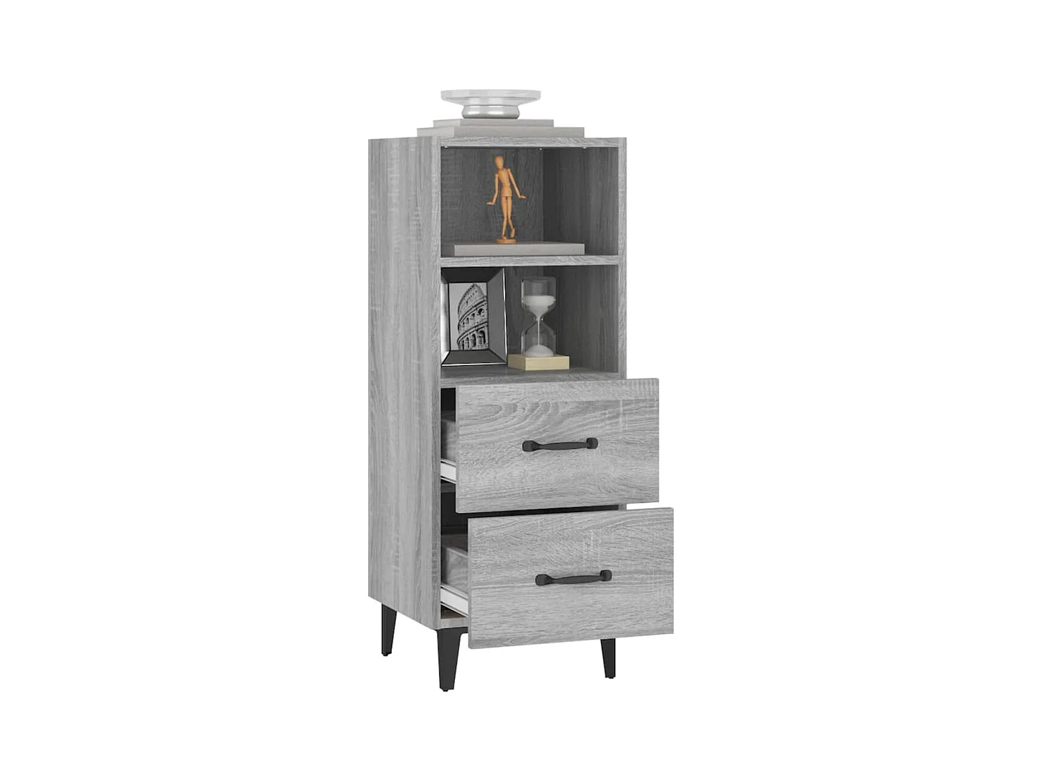 Buffet | Bahut | Meuble de rangement Sonoma gris 34,5x34x90 cm Bois d'ingénierie