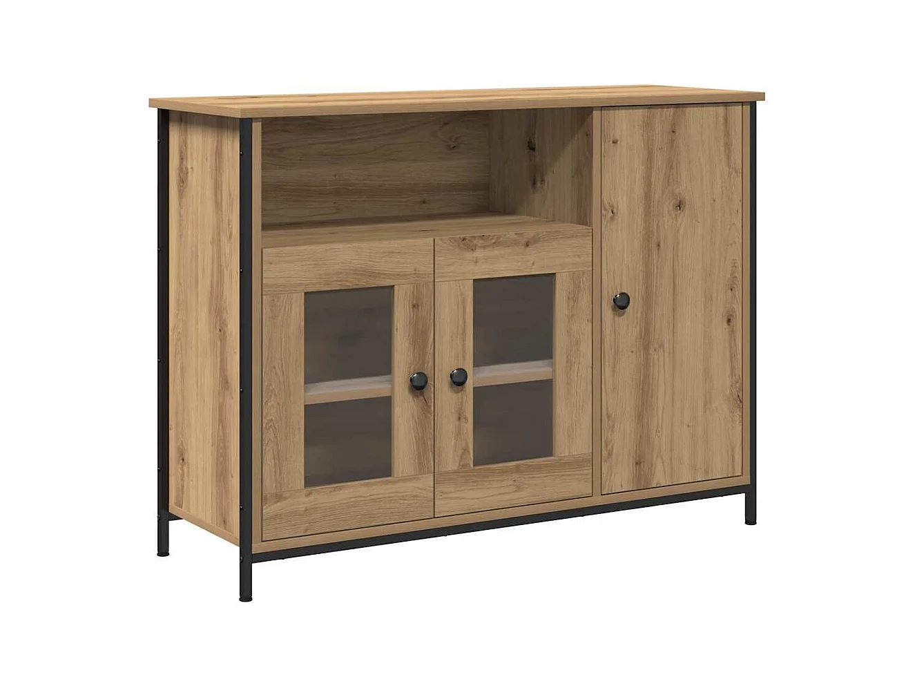 Credenza | Mobile | Armadio Artisan in Rovere 100x35x75 cm Legno Ingegnerizzato