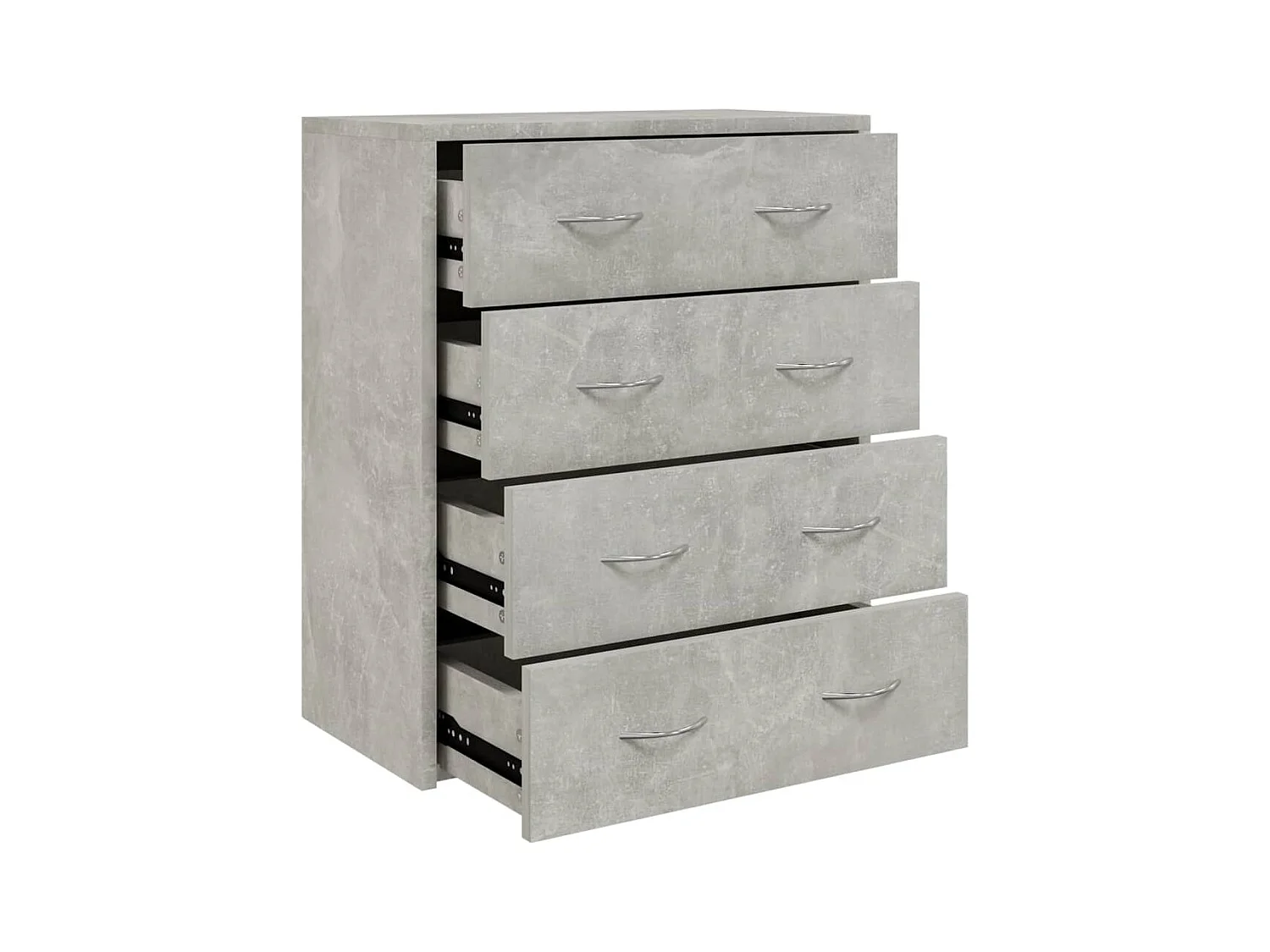 Credenza | Buffet | Armadio con 4 Cassetti 60x30,5x71 cm Grigio cemento