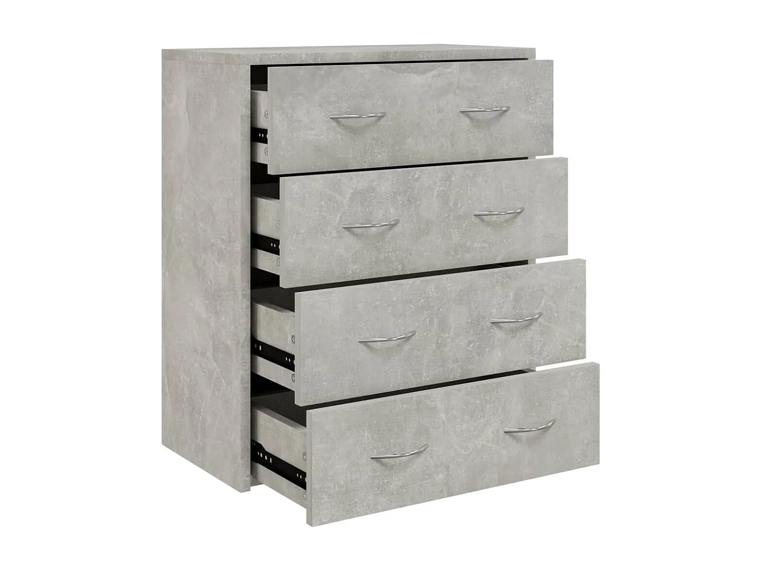 Credenza | Buffet | Armadio con 4 Cassetti 60x30,5x71 cm Grigio cemento