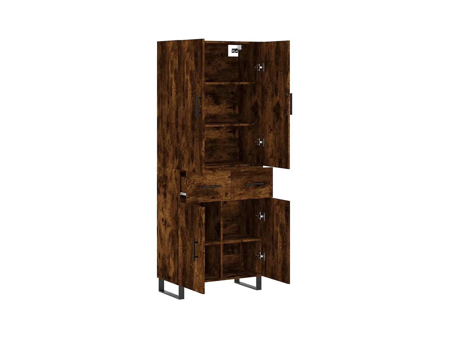 Credenza | Buffet | Armadio Rovere Fumo  69,5x34x180 cm in Legno Multistrato