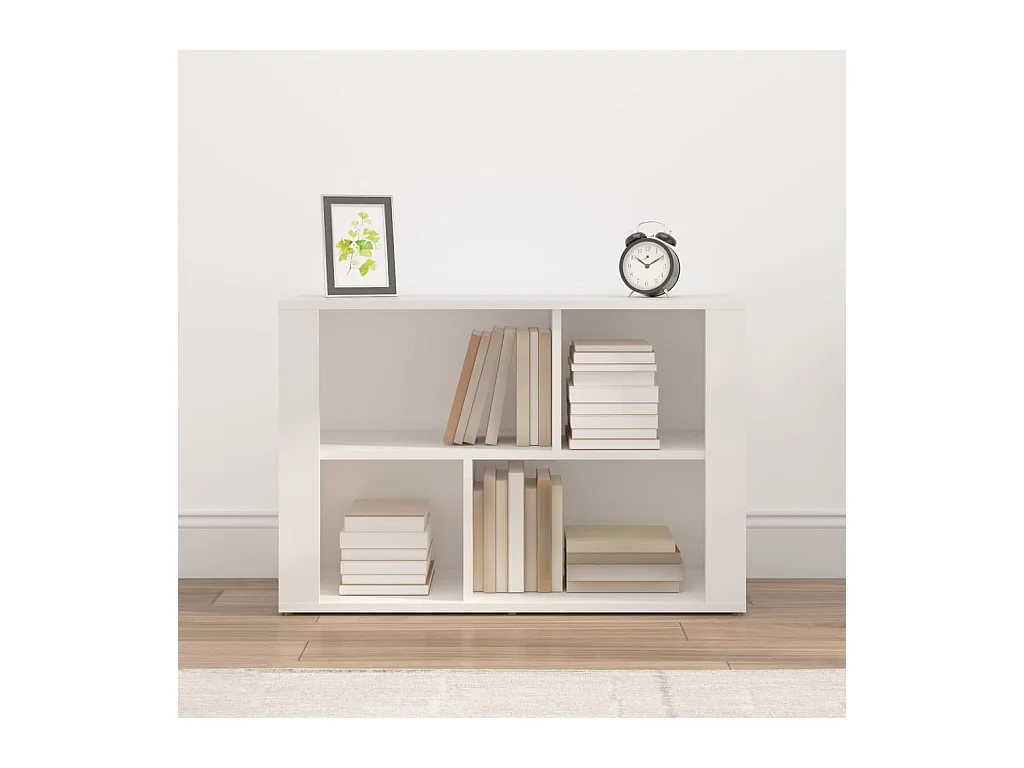 Credenza | Buffet | Armadio Bianca 80x30x54 cm in Legno Multistrato