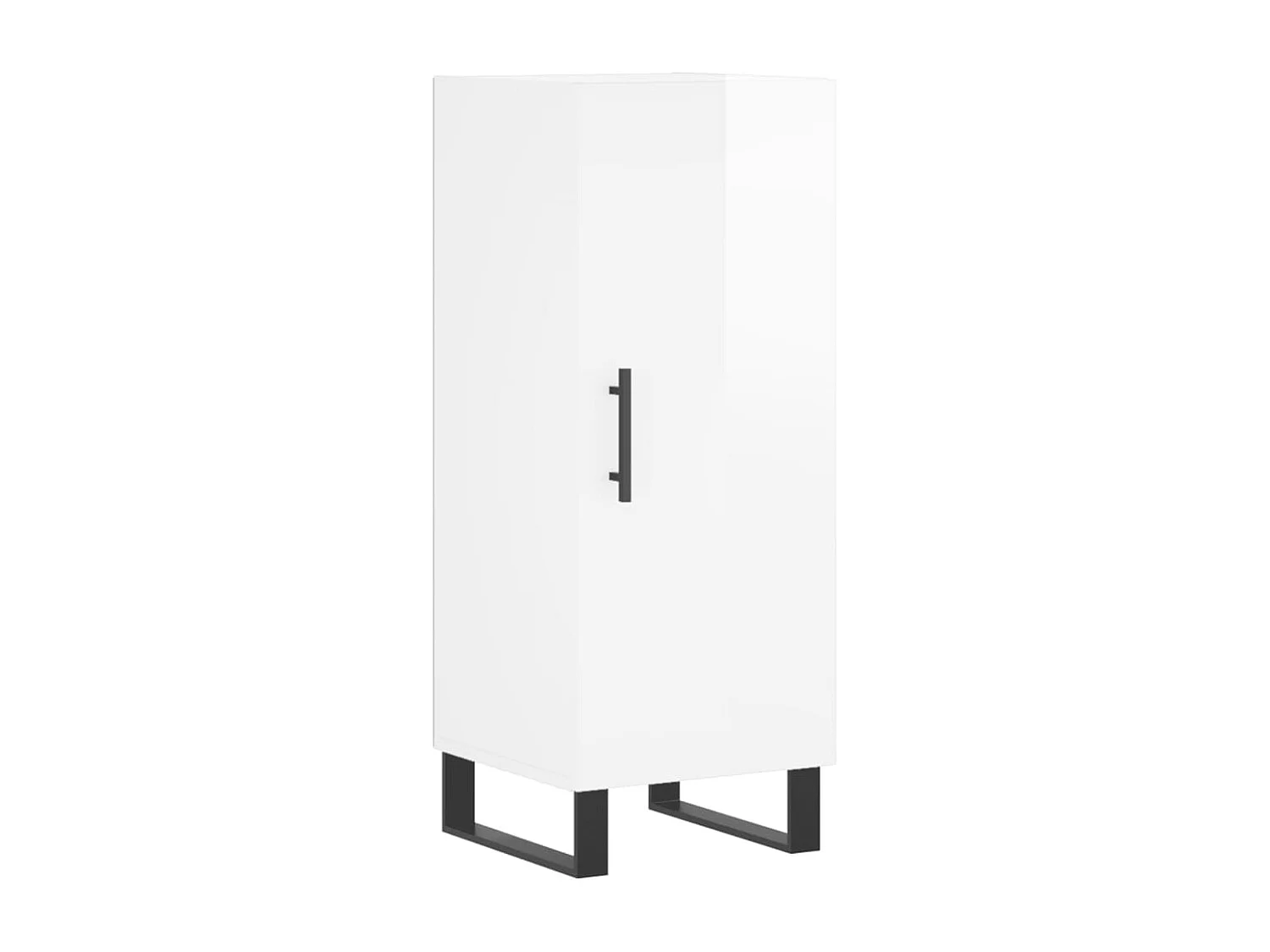 Buffet | Bahut | Meuble de rangement Blanc brillant 34,5x34x90 cm Bois d'ingénierie