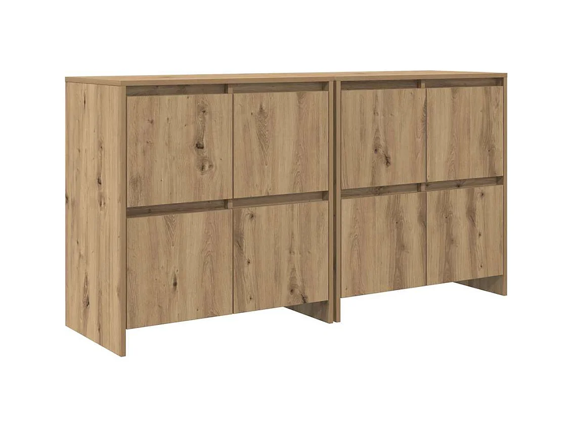 Credenza | Buffet | Armadio con porta 2 pcs rovere artigianale 70 x 41 x 75 cm