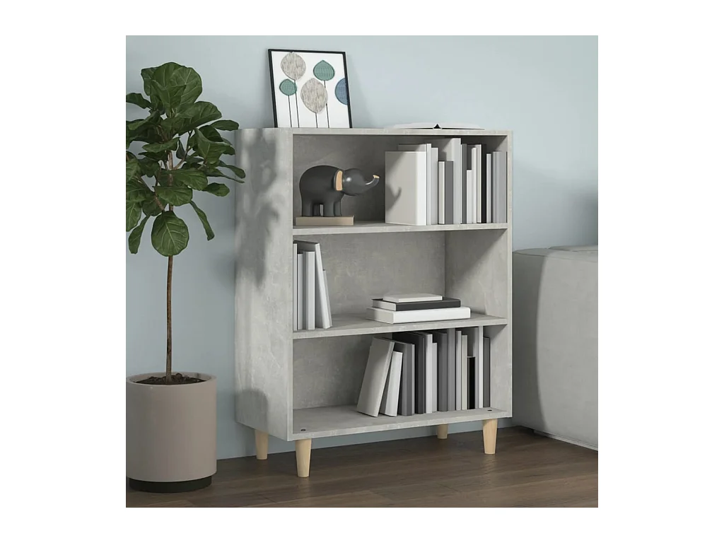 Credenza | Buffet | Armadio Grigio Cemento 69,5x32,5x90 cm in Legno Multistrato