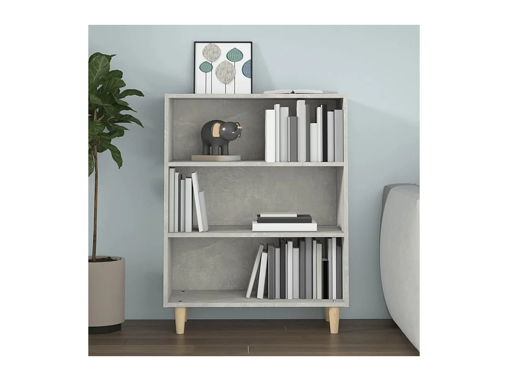 Credenza | Buffet | Armadio Grigio Cemento 69,5x32,5x90 cm in Legno Multistrato