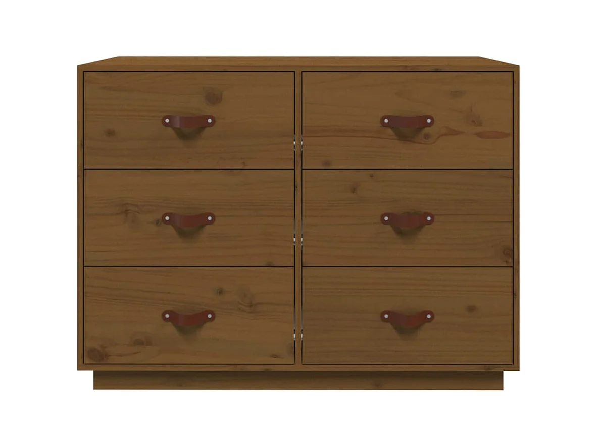 Buffet | Bahut | Meuble de rangement Marron miel 100x40x75 cm Bois massif de pin