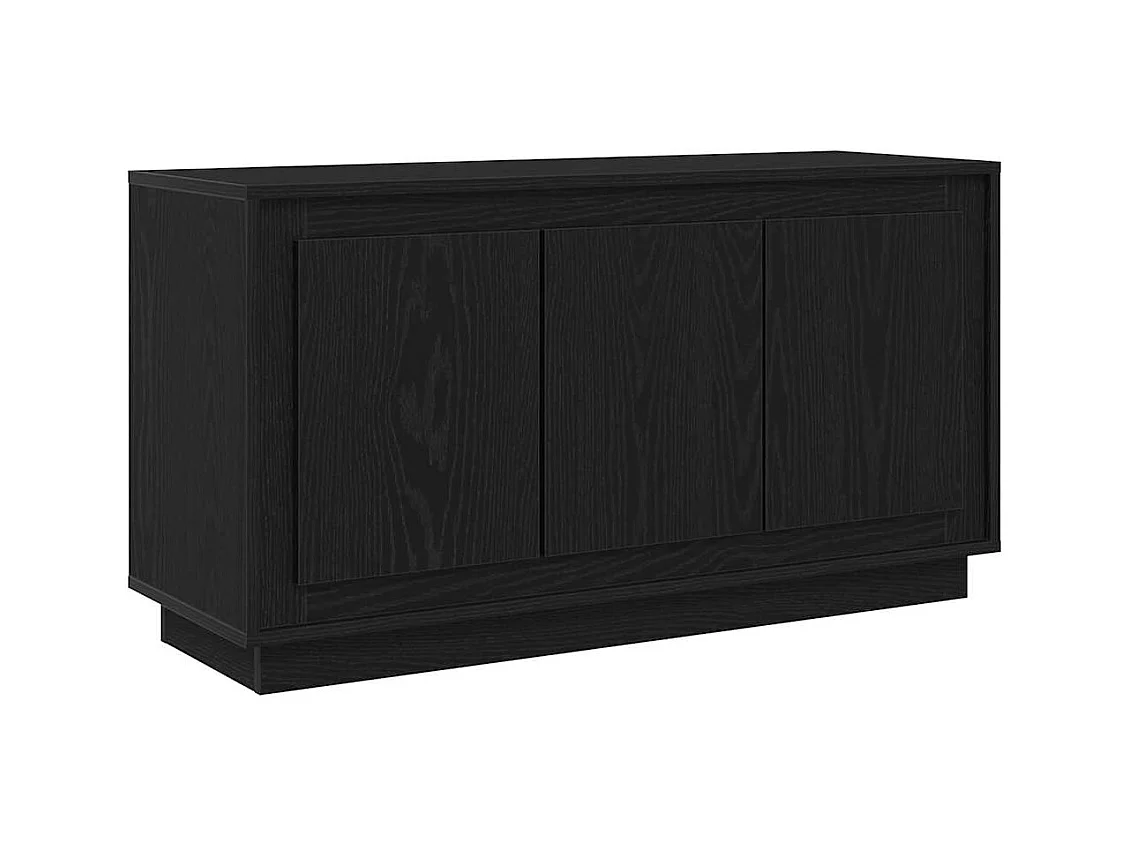 Sideboard | Credenza | Armadio Nero Rovere 102x35x55 cm Legno ingegnerizzato