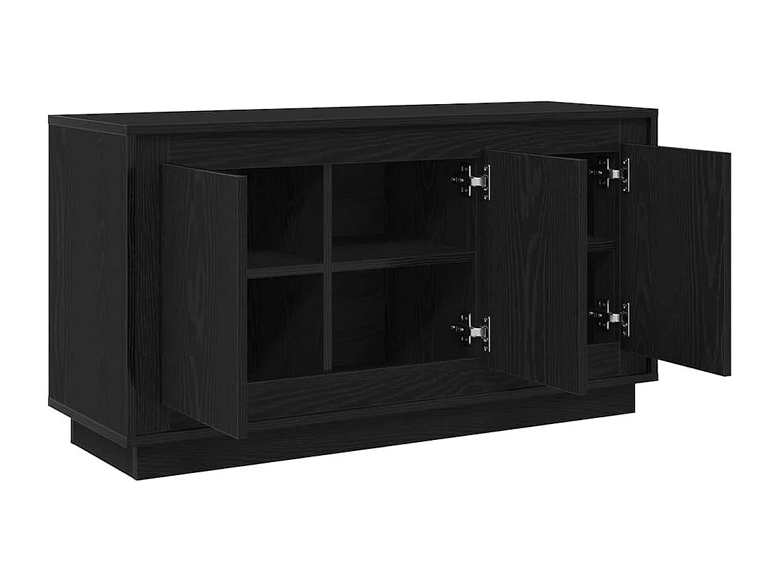 Buffet | Bahut | Meuble de rangement Bois Noir 102x35x55 cm Bois D'ingénierie