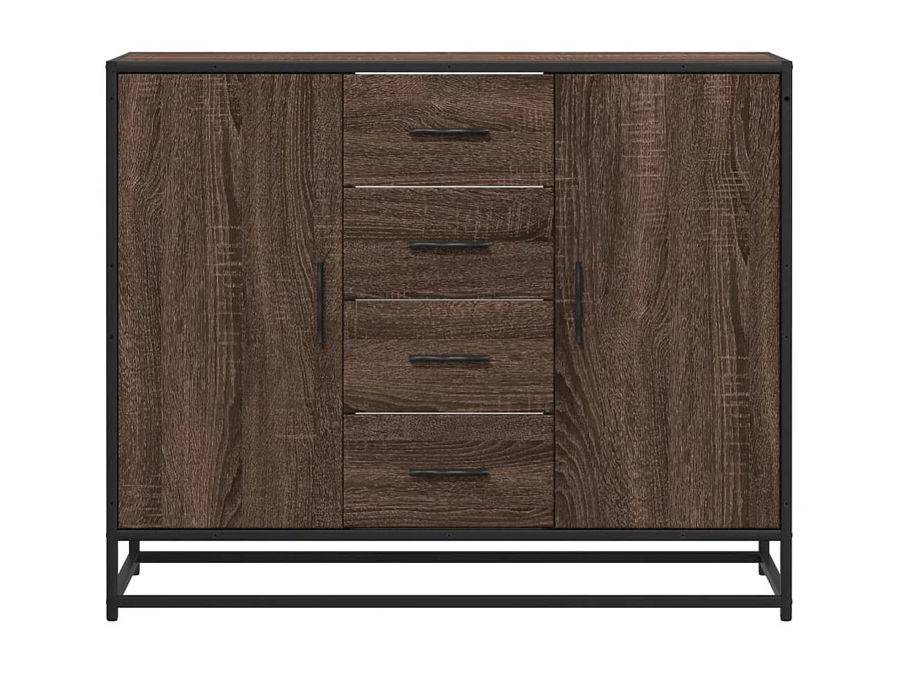 Buffet | Commode à tiroir | Meuble de rangement chêne marron 92x35x76 cm Bois d'ingénierie