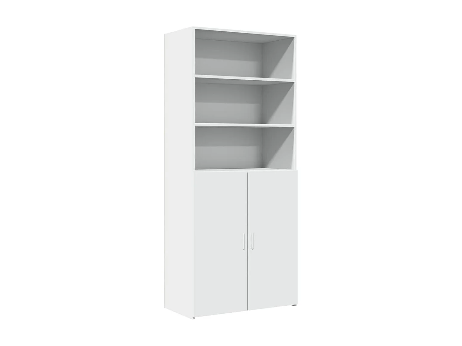 Credenza | Buffet | Armadio Bianca 80x42,5x185 cm in Legno Multistrato