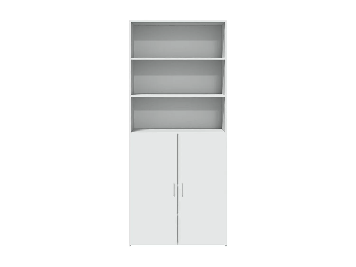 Credenza | Buffet | Armadio Bianca 80x42,5x185 cm in Legno Multistrato