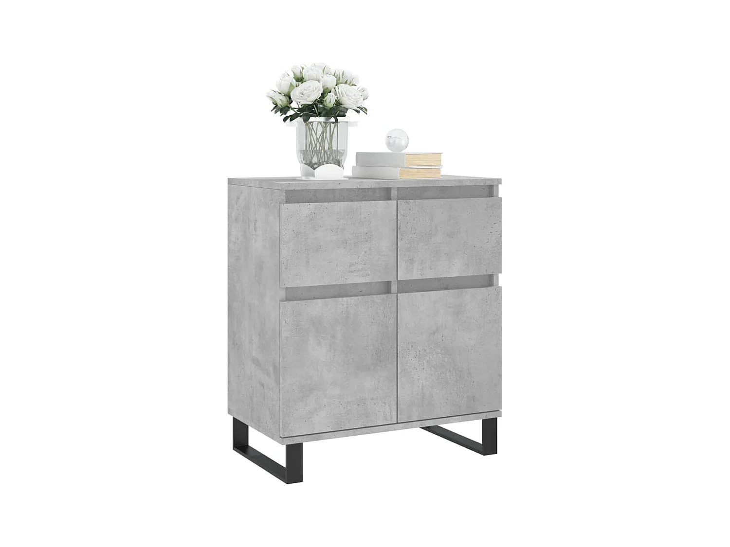 Buffet | Bahut | Meuble de rangement Gris béton 60x35x70 cm Bois d'ingénierie