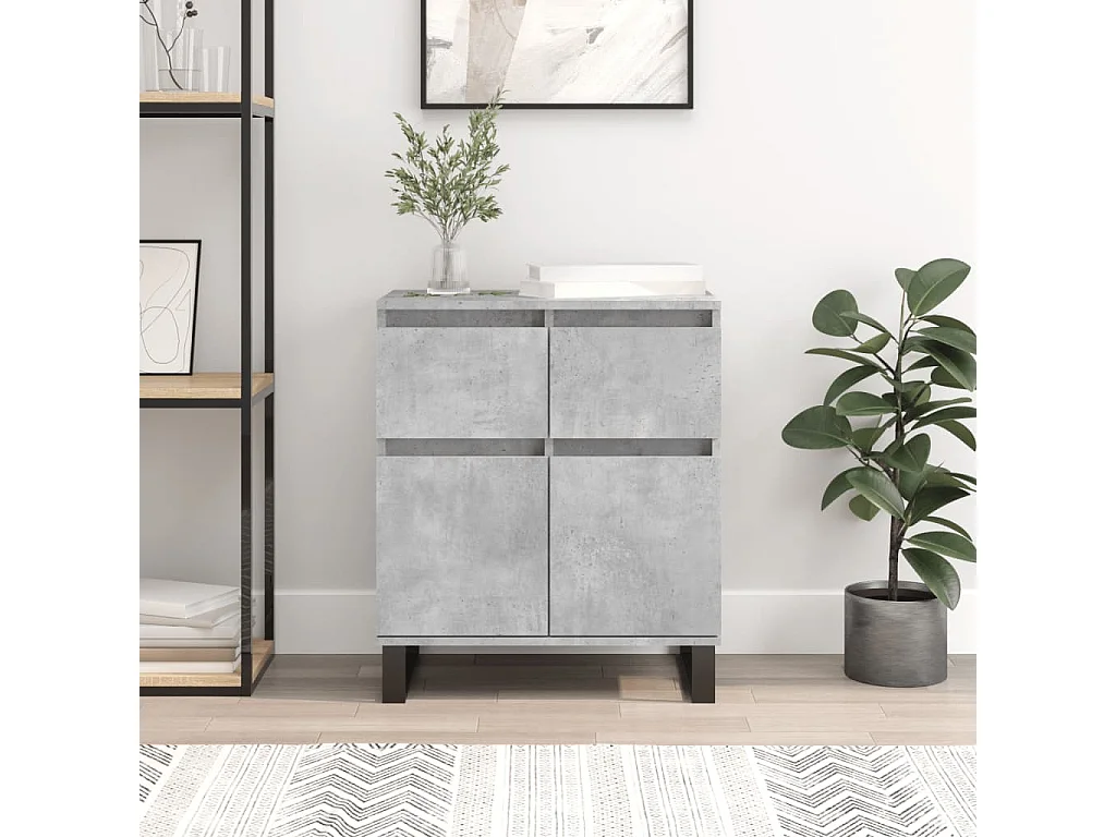 Buffet | Bahut | Meuble de rangement Gris béton 60x35x70 cm Bois d'ingénierie
