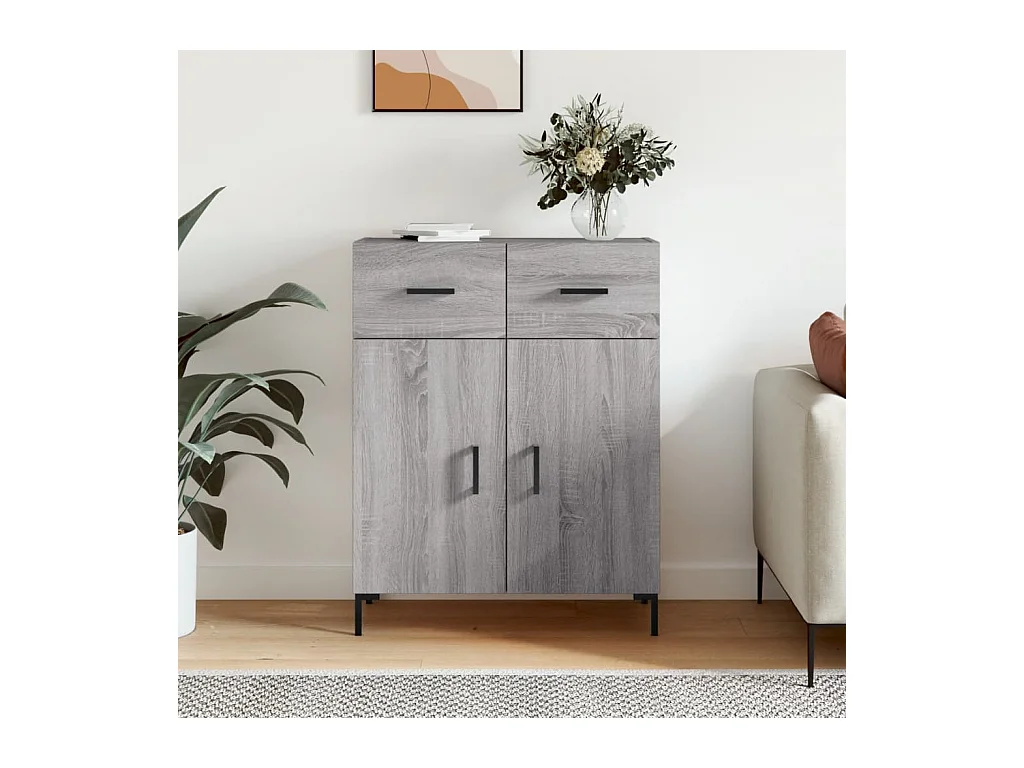 Buffet | Bahut | Meuble de rangement sonoma gris 69,5x34x90 cm bois d'ingénierie
