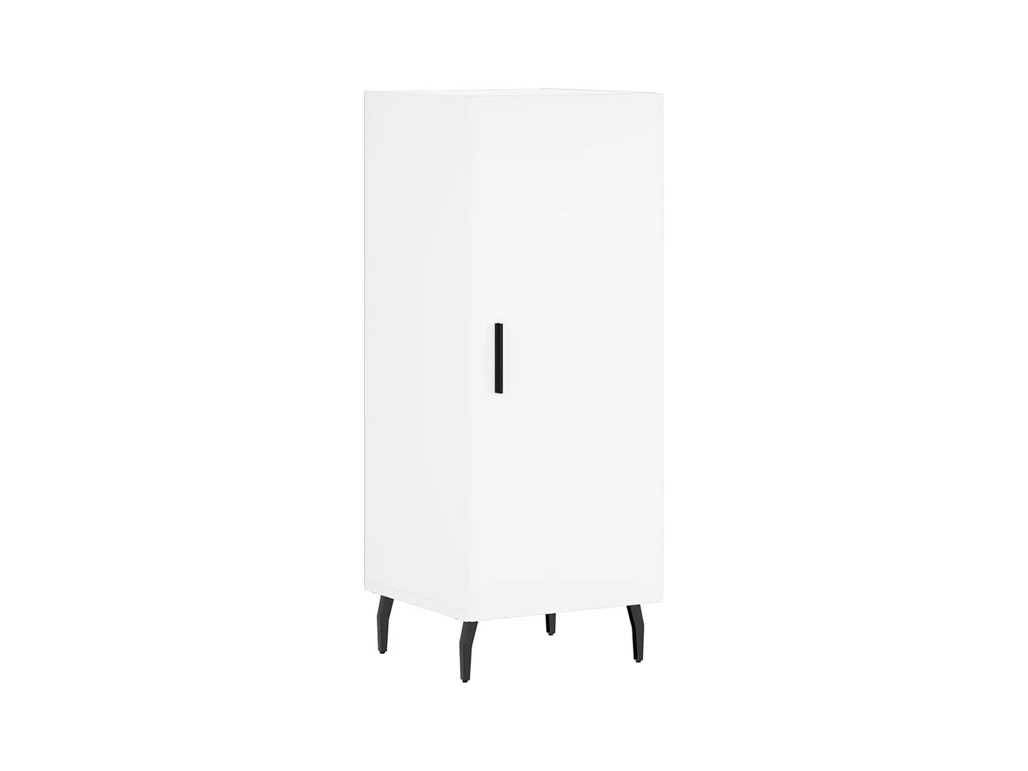 Credenza | Buffet | Armadio Bianca 34,5x34x180 cm in Legno Multistrato