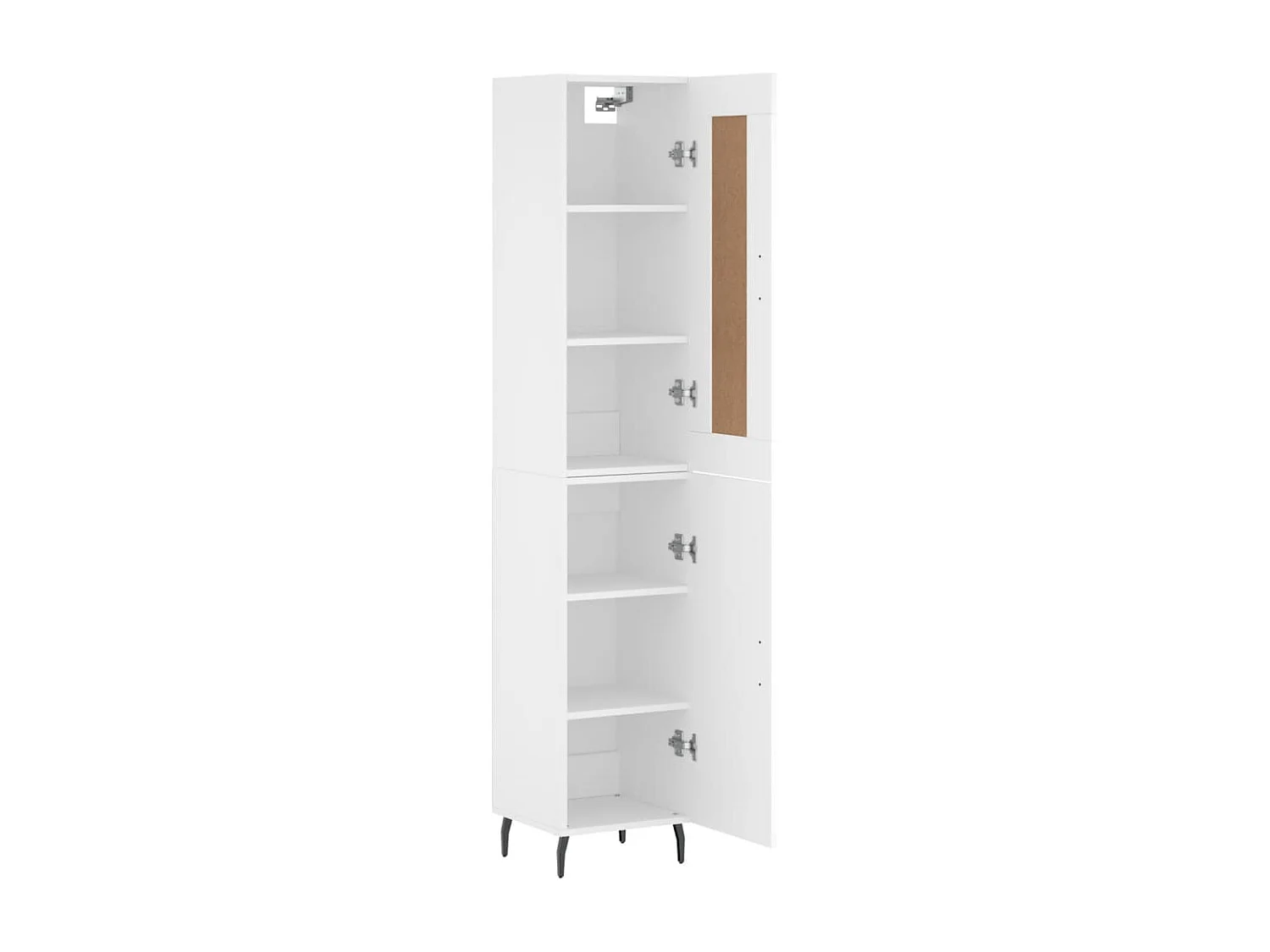 Buffet | Bahut | Meuble de rangement haut Blanc 34,5x34x180 cm Bois d'ingénierie