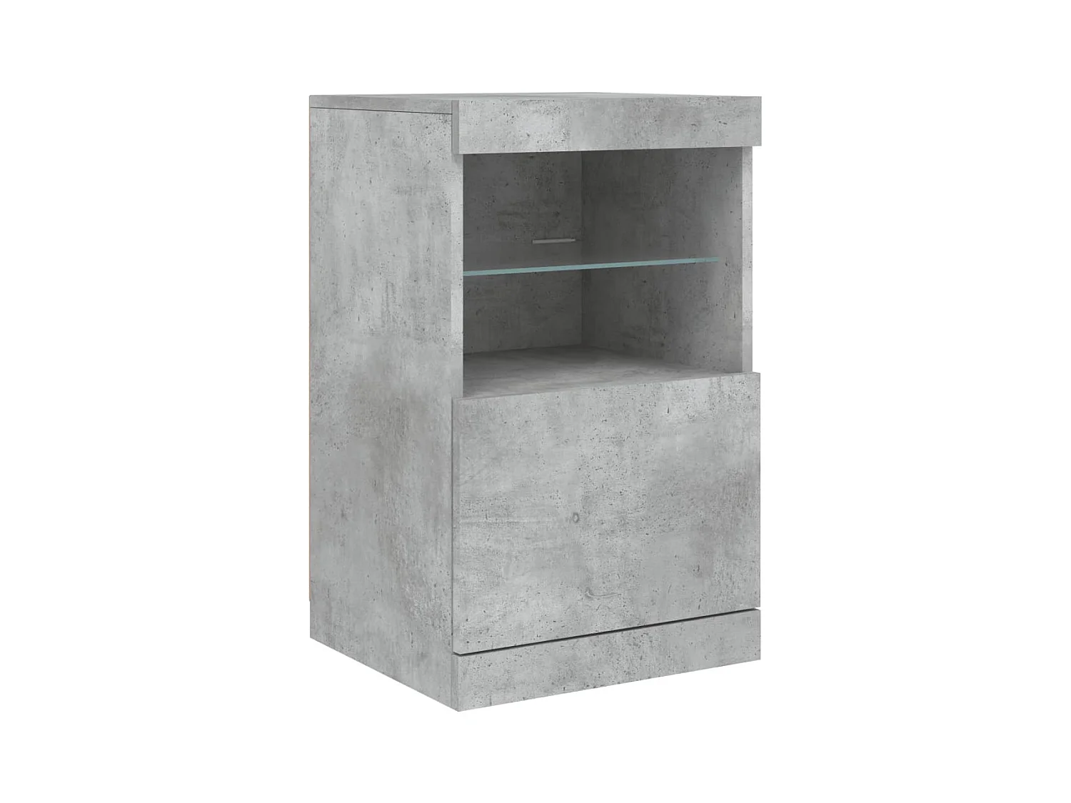 Buffet | Bahut | Meuble de rangement avec lumières LED gris béton 41x37x67 cm