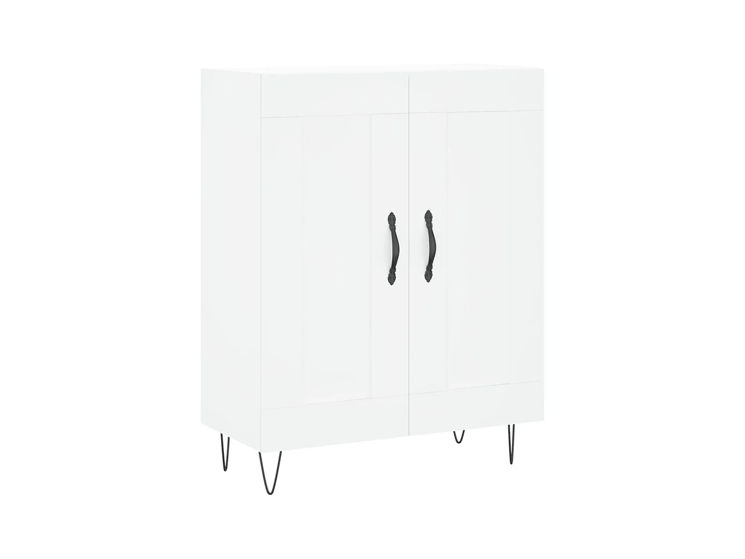 Credenza | Buffet | Armadio Bianca 69,5x34x90 cm in Legno Multistrato