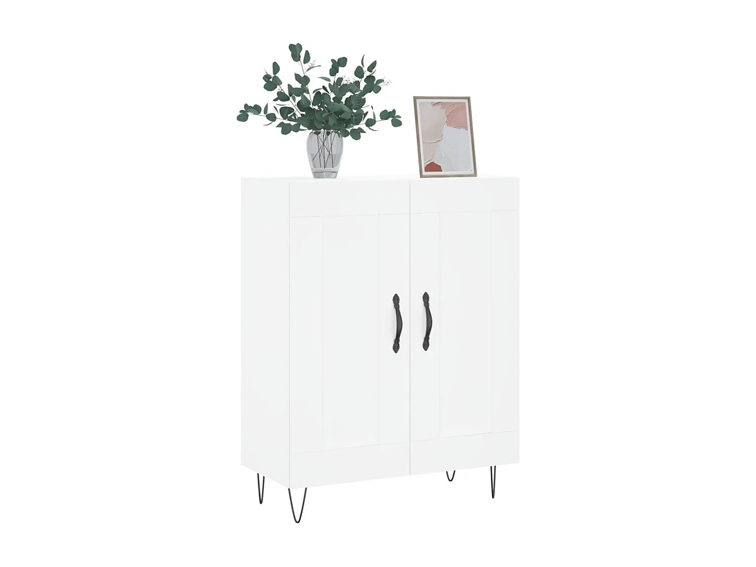 Buffet | Bahut | Meuble de rangement blanc 69,5x34x90 cm bois d'ingénierie