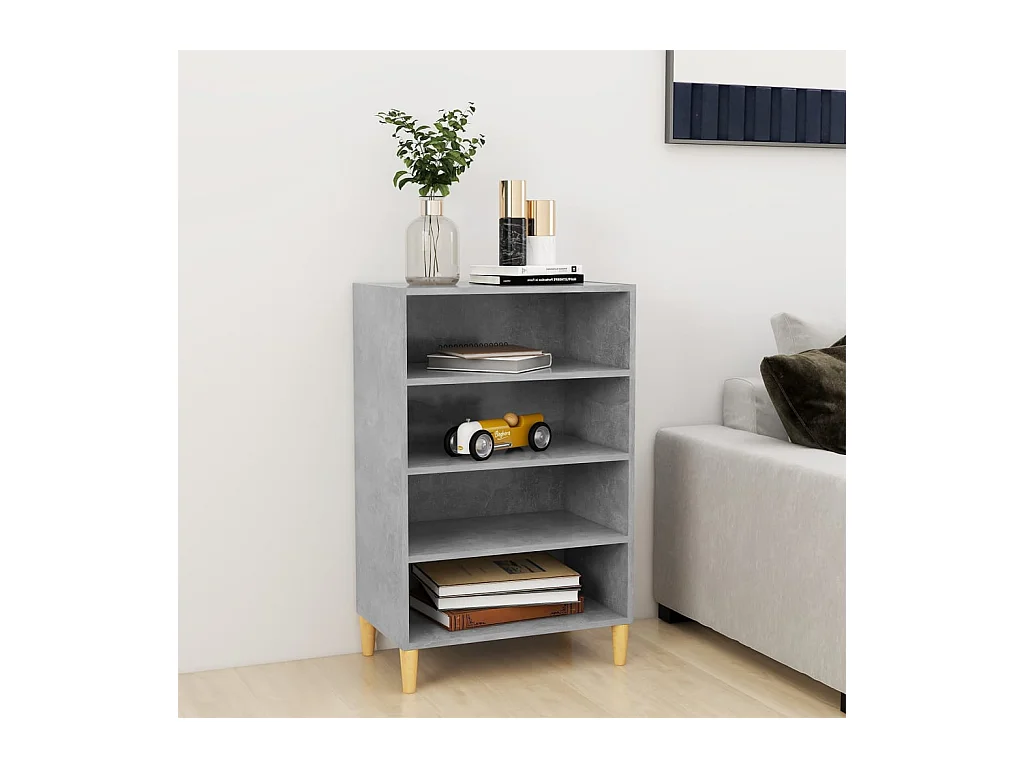 Credenza | Buffet | Armadio Grigio Cemento 57x35x90 cm in Legno Multistrato