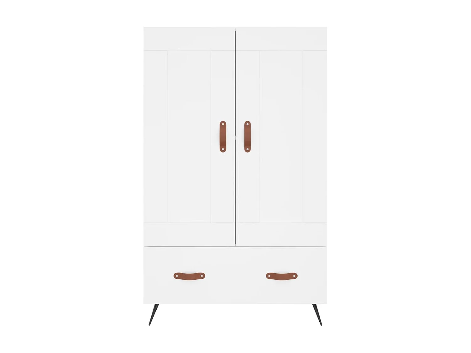 Buffet | Bahut | Meuble de rangement haut blanc 69,5x31x115 cm bois d'ingénierie