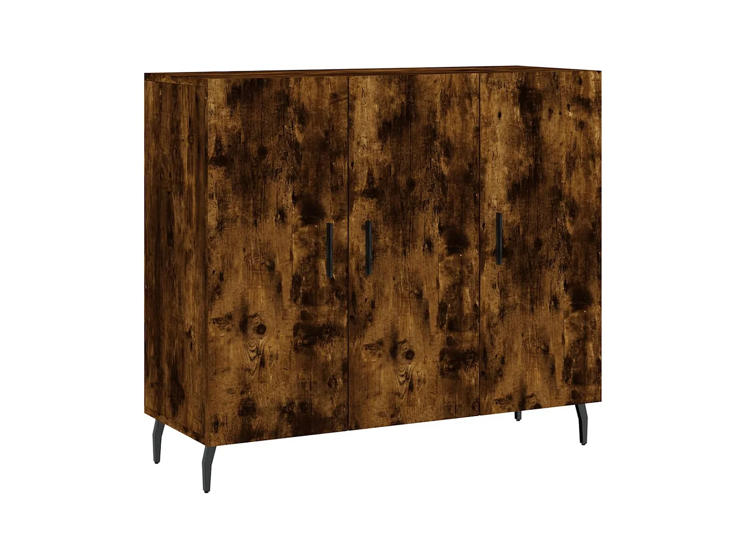 Credenza | Buffet | Armadio Rovere Fumo 90x34x80 cm in Legno Multistrato