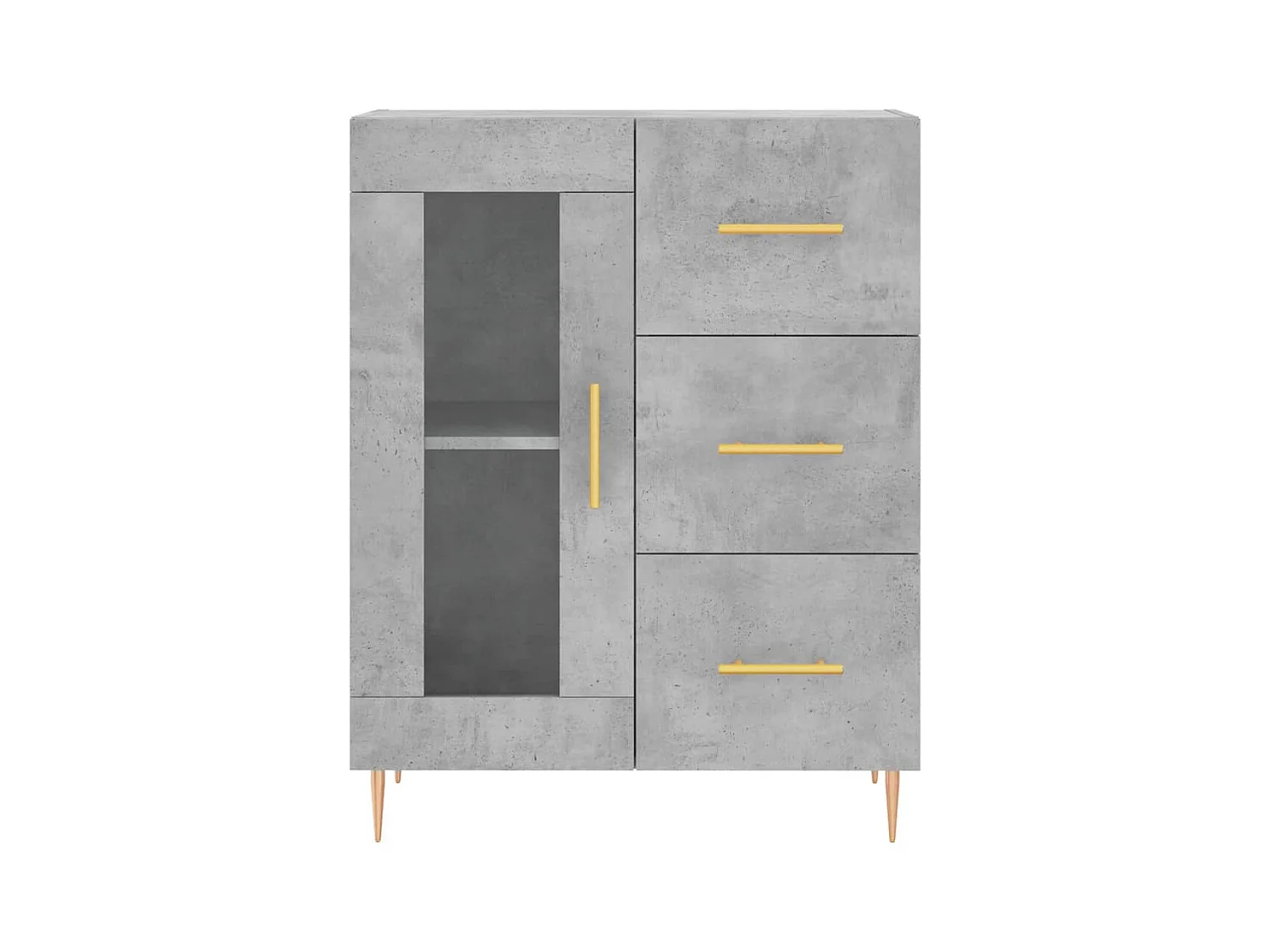 Credenza | Buffet | Armadio Grigio Cemento 69,5x34x90 cm in Legno Multistrato