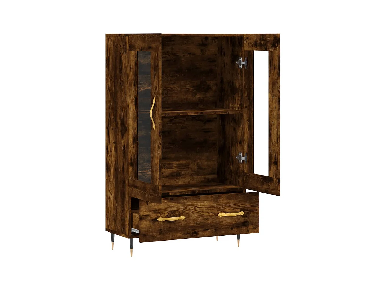 Credenza | Buffet | Armadio Rovere Fumo 69,5x31x115 cm in Legno Multistrato