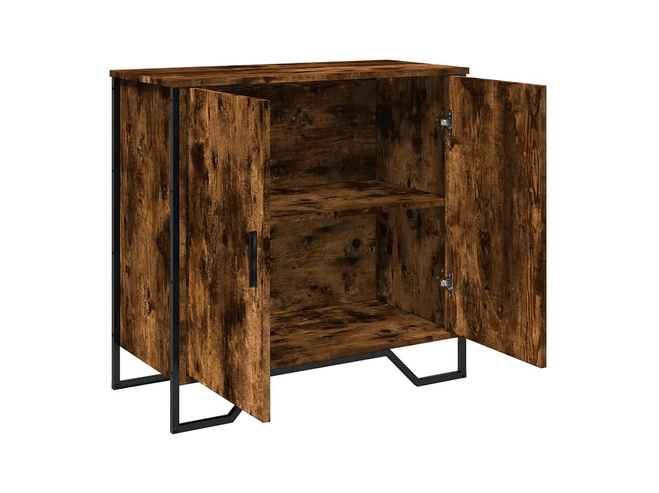 Credenza | Buffet | Armadio Rovere Fumo 78x35,5x74,5 cm in Legno Multistrato