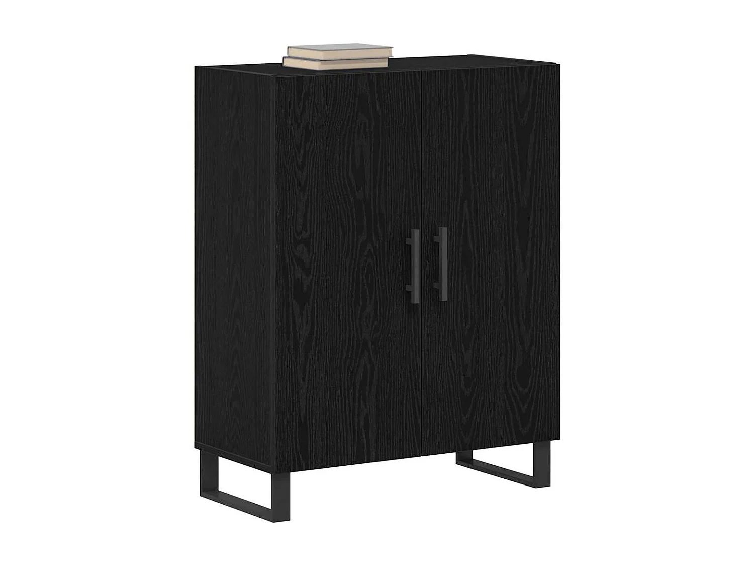 Buffet | Bahut | Meuble de rangement Noir Chêne 69,5x34x90 cm Bois d'ingénierie