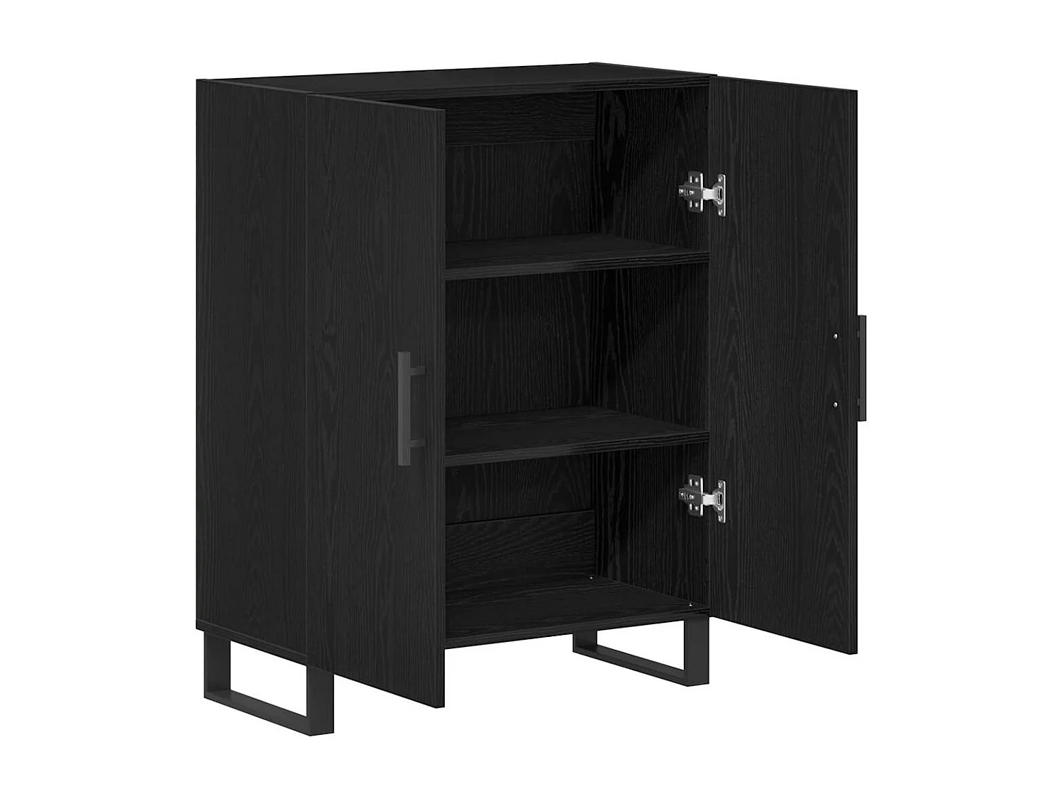 Buffet | Bahut | Meuble de rangement Noir Chêne 69,5x34x90 cm Bois d'ingénierie