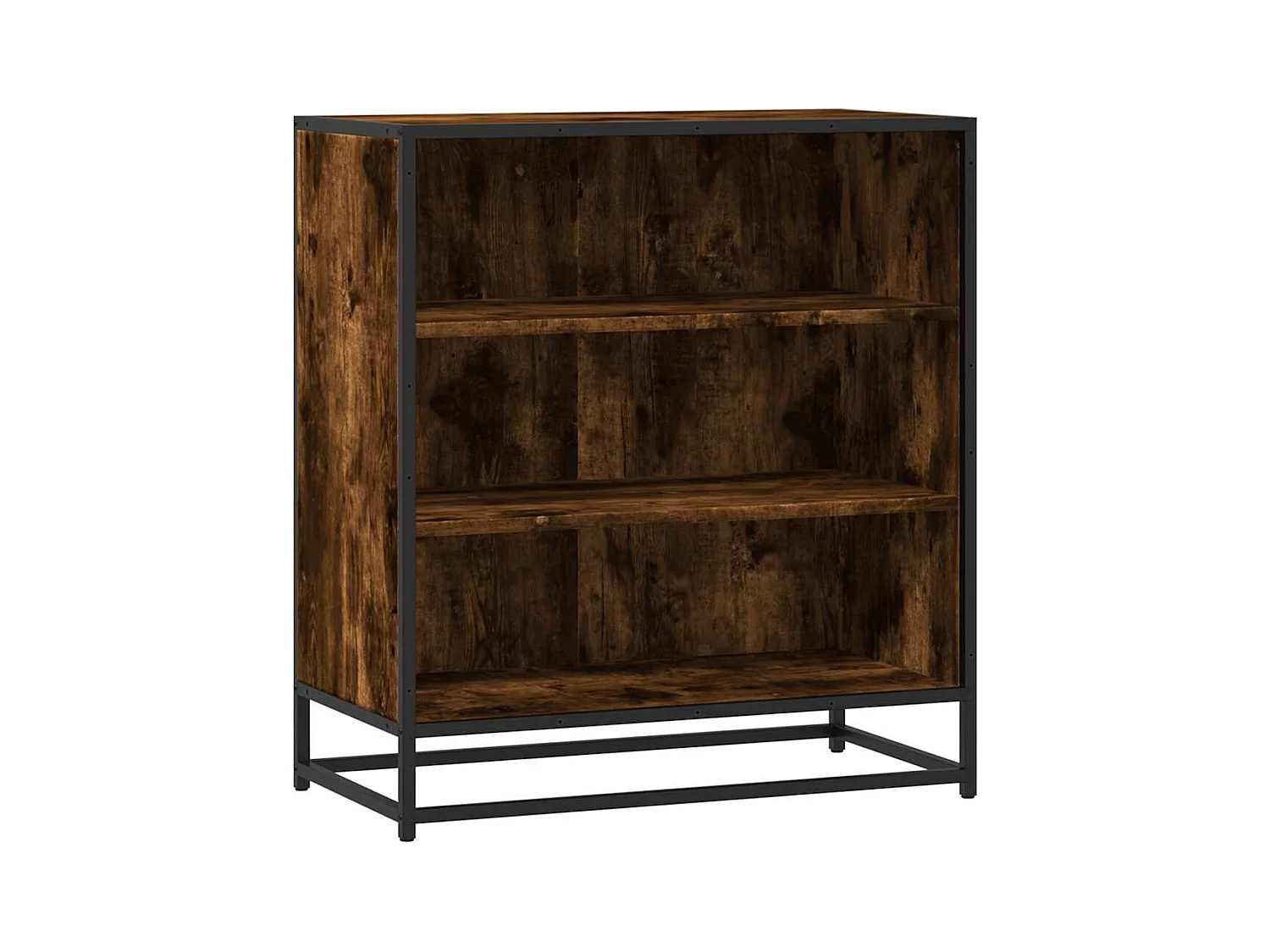 Buffet | Bahut | Meuble de rangement chêne fumé 68x35x76 cm bois d'ingénierie et métal