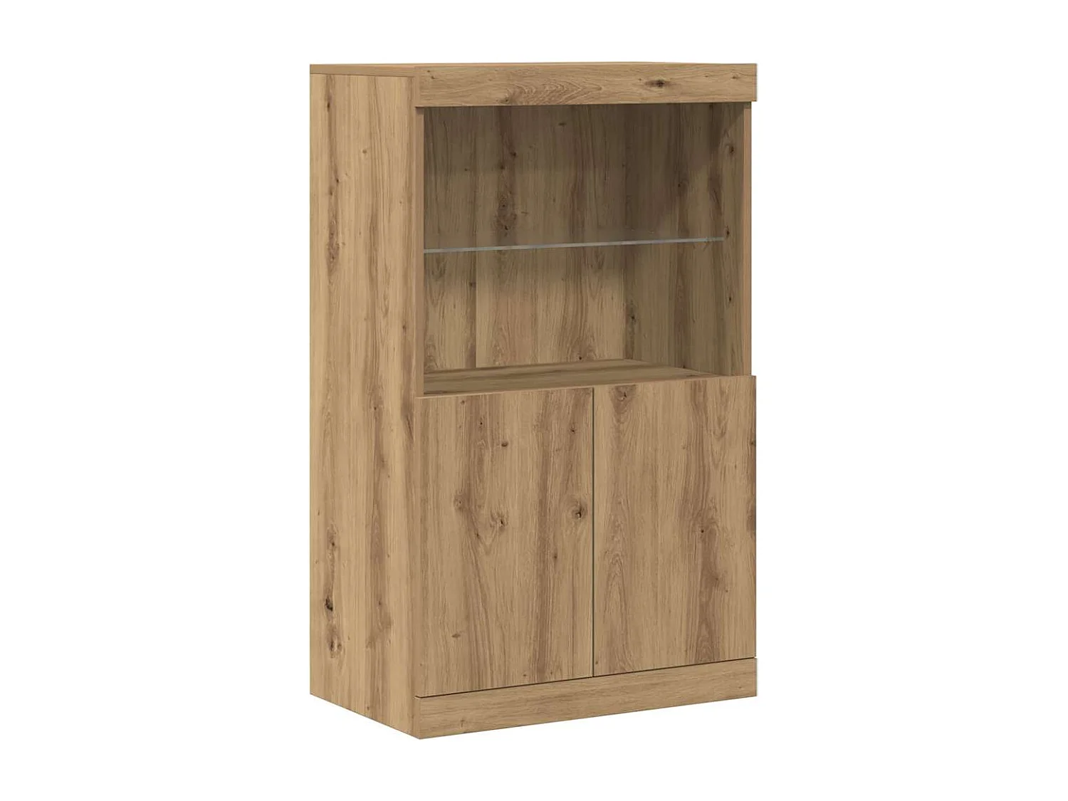 Buffet | Bahut | Meuble de rangement avec lumières LED Chêne Artisan 60x37x100 cm
