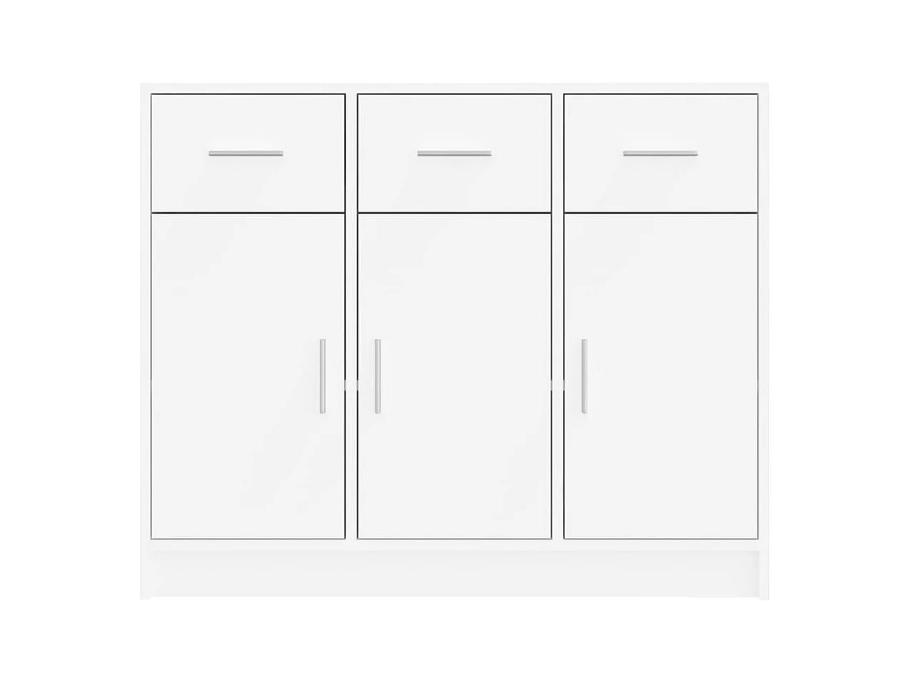 Buffet | Bahut | Meuble de rangement blanc 91x28x75 cm bois d'ingénierie